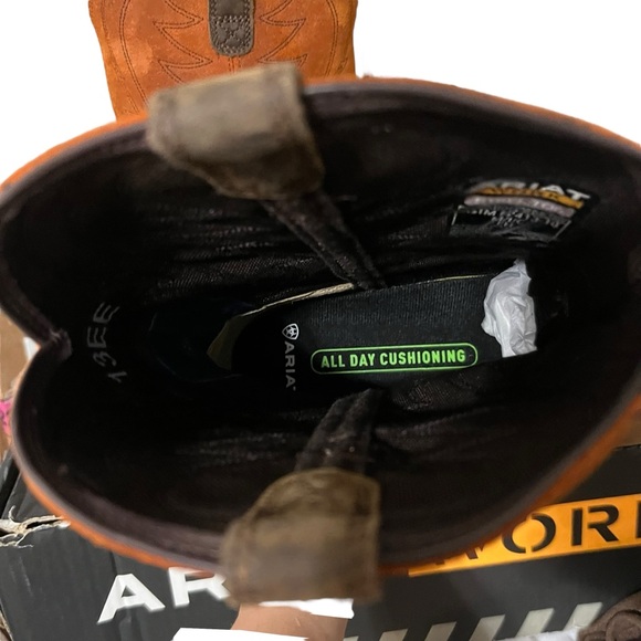Ariat Men’s Groundbreaker Steel Toe Brown/ Ember Electrical Hazard Size 13 Wide - Picture 7 of 9